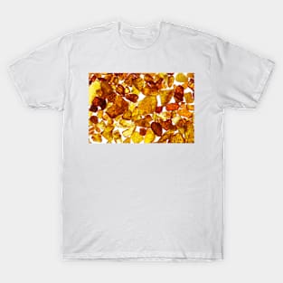 Amber abstract background made of small pieces T-Shirt